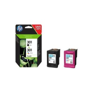 Zestaw tuszów HP 301 Czarny + kolorowy N9J72AE
