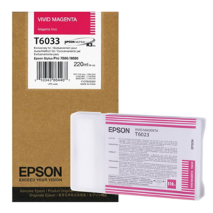 Tusz Epson T6033 do Stylus Pro 7800/7880/9800/9880 | 220ml | vivid magenta - obrazek 1
