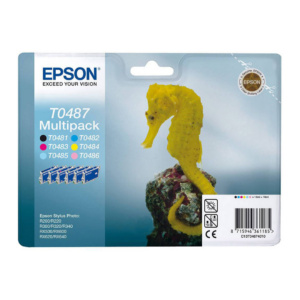 Zestaw tuszy Epson T0487 do Stylus R-200/300, RX-500/600 | 78ml | C/LC/M/LM/Y/B