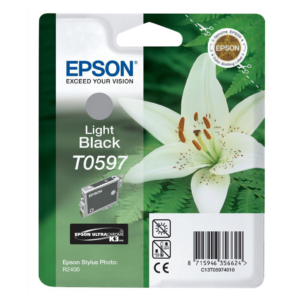 Tusz Epson T0597 do Stylus Photo R2400 | 13ml I light black - obrazek 1