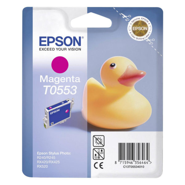 Tusz Epson T0553 do Stylus Photo R-240/245, RX-425/520 | 8ml | magenta