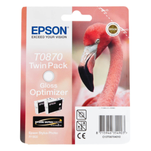 Zestaw tuszy Epson T0870 do Stylus Photo R1900 | 2 x 11,4ml | black - obrazek 1