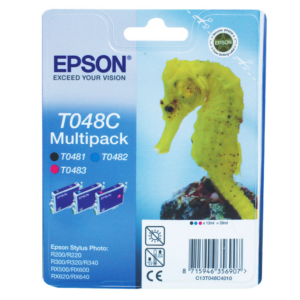 Zestaw tuszy Epson T048C do R-200/220/300/340, RX-500/600 | 39ml | C/M/B